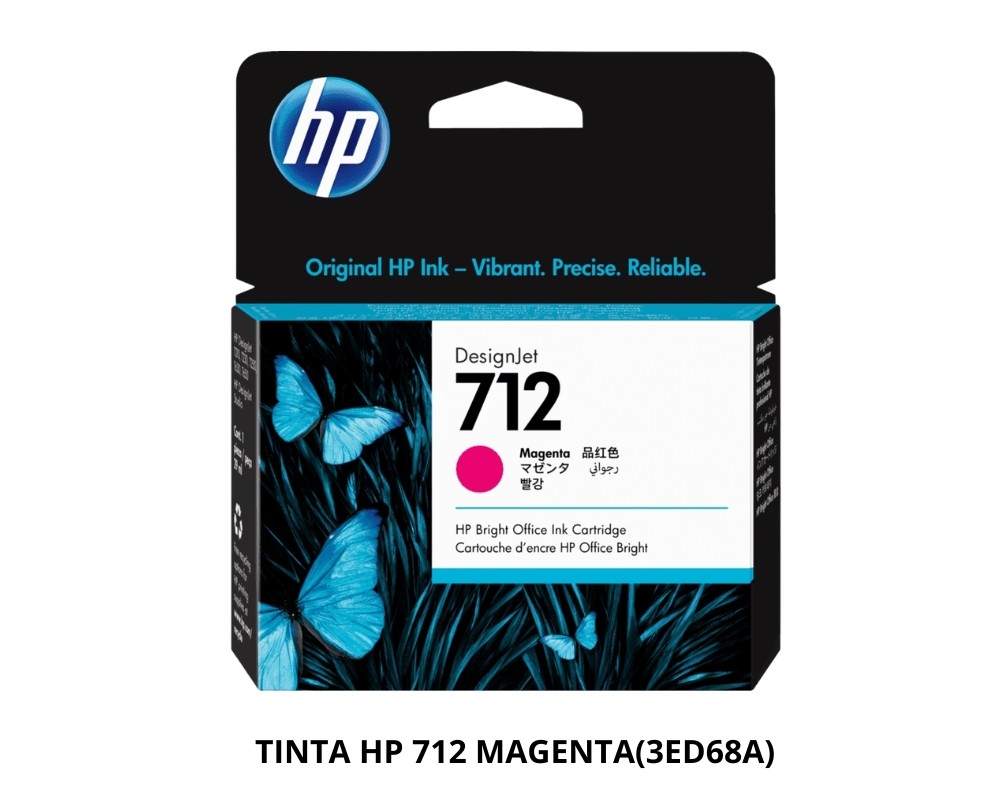 TINTA HP 712 CYAN  (3ED67A)29 ml / para Plotter DesignJet T650 T250 ORIGINAL