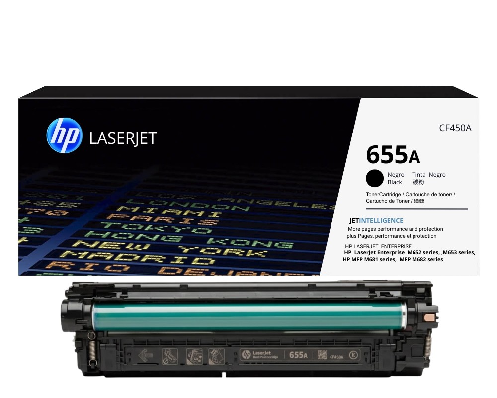 TONER HP 655A (CF450A)Negro  | 12,500 Páginas L.J. Enterprise M652 / M681 Original
