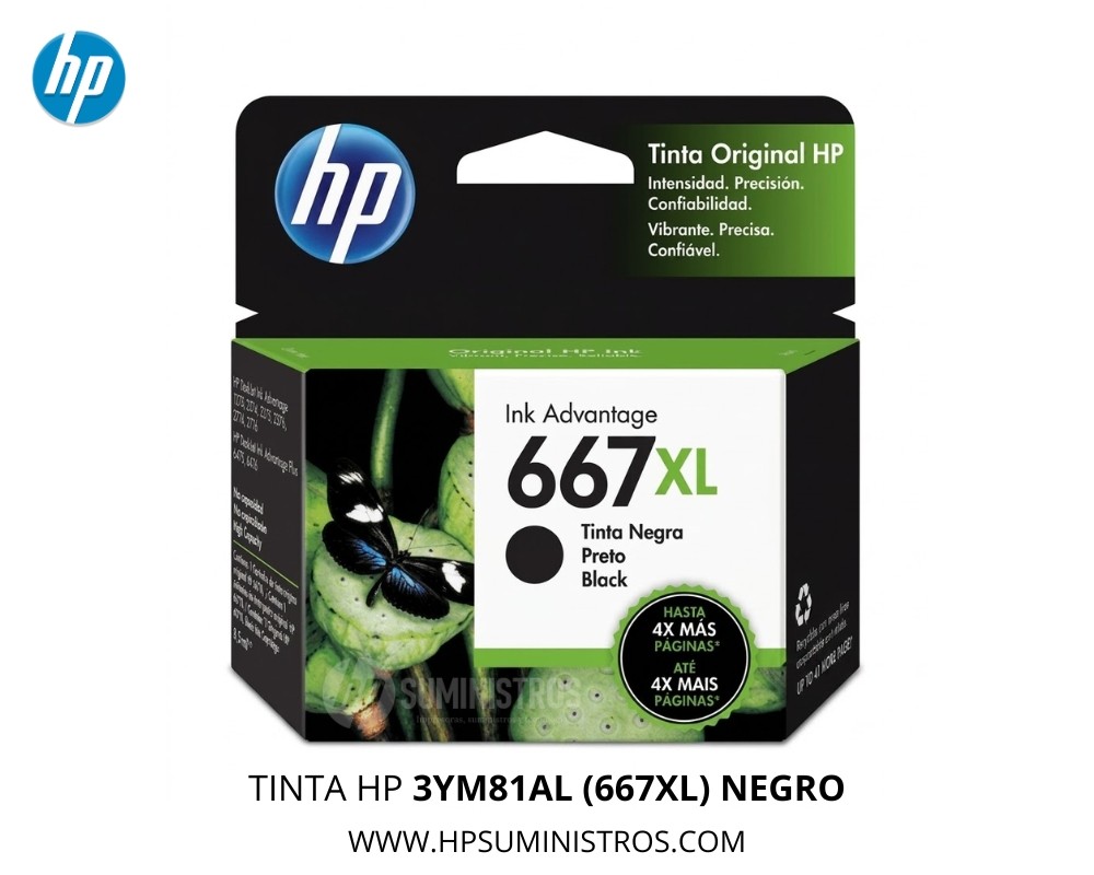 CARTUCHO DE TINTA HP 3YM81AL (667XL) BLACK (DJ 2775 / 4175)