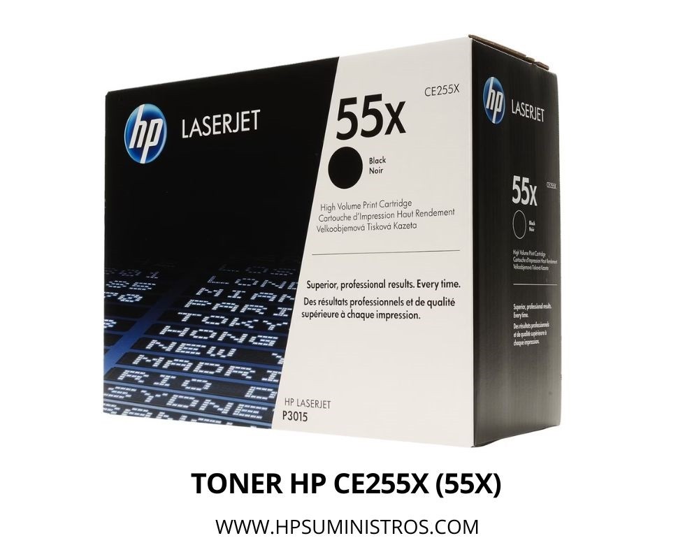 TONER HP CF255X (55X) NEGRO , LASERJET P3011/P3015 -12,5K PAGINAS