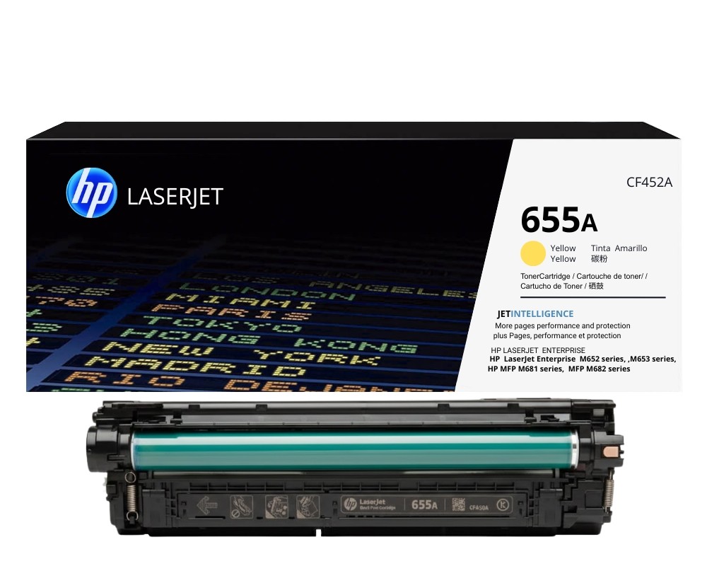 TONER HP 655A (CF452A)YELLOW | 10,500 Páginas L.J. Enterprise M652 / M681 Original