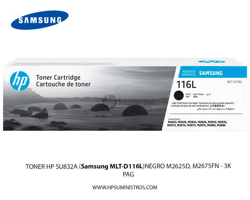 TONER HP SU832A (Samsung MLT-D116L)NEGRO  M2625D, M2675FN - 3K PAG