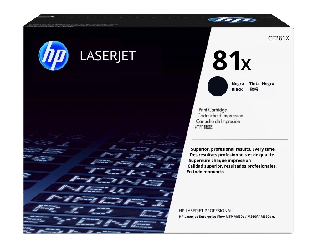 TONER HP CF281X (81X) MFP M630 NEGRO 25K PAG.