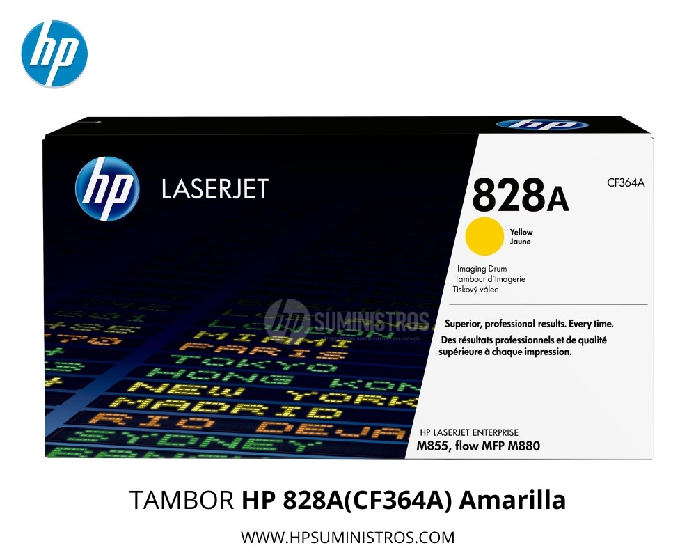 TAMBOR HP 828A(CF364A) YELLOW DRUM Original  | 30,000 Páginas | LaserJet Enterprise M855/MFP M880