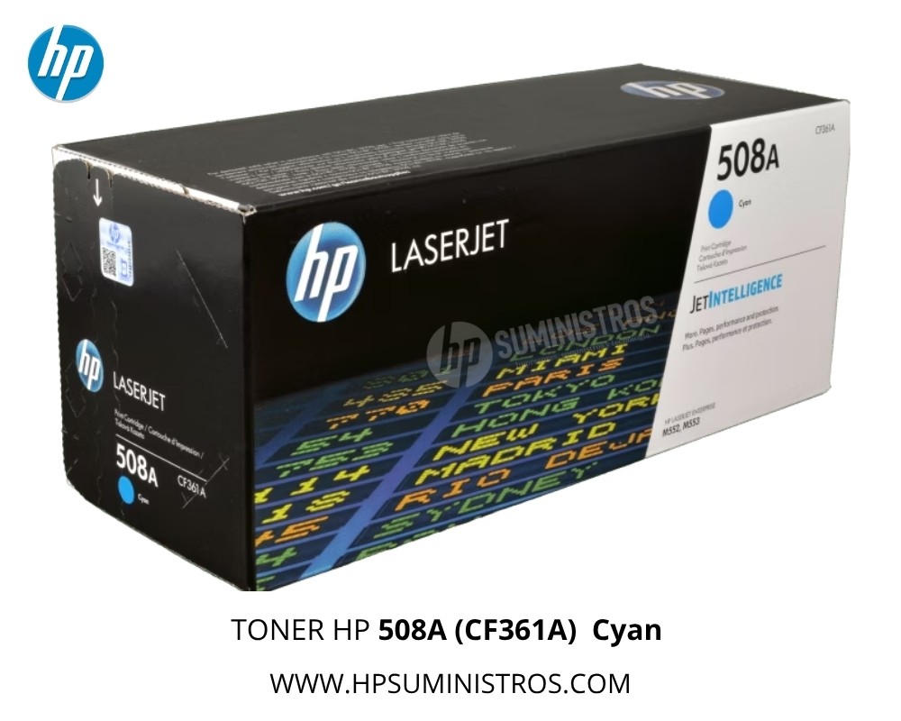 TONER HP 508A Cyan (CF361A) Original - M553 / M577