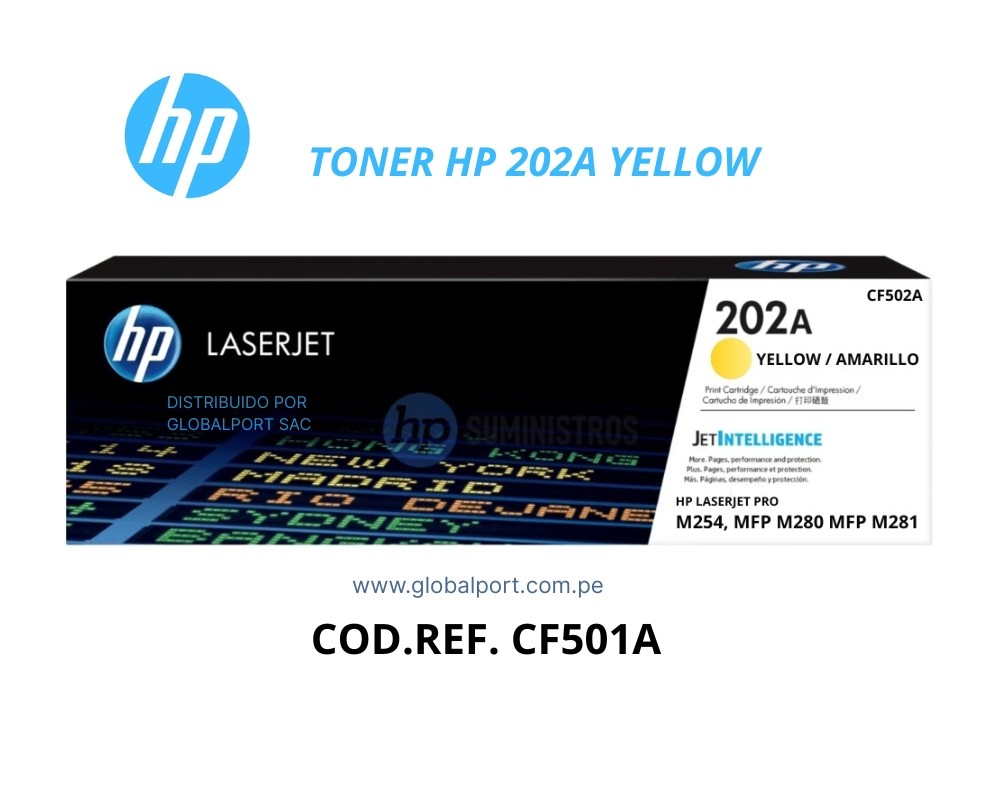 TONER HP CF502A (202A) YELLOW LJ PRO M254DW, M254DN, M281FDW  1.3 KPGS