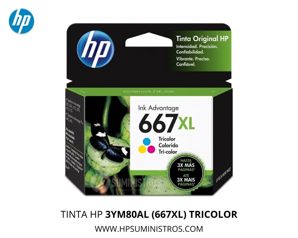 CARTUCHO DE TINTA HP 3YM80AL (667XL) TRICOLOR (DJ 2775 / 4175)