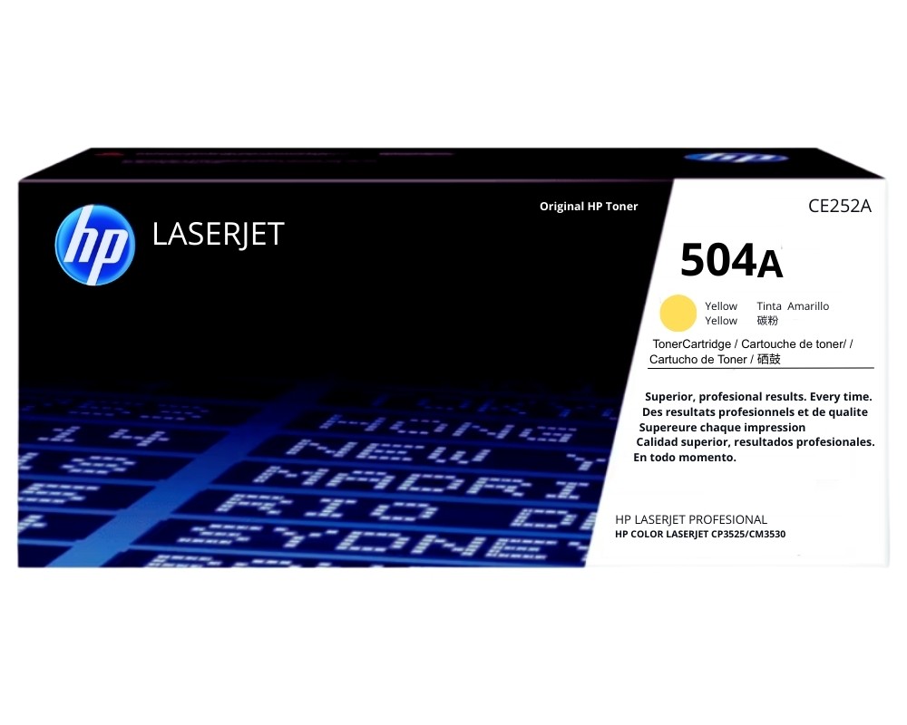 TONER HP 504A (CE252A)YELLOW Original | 7,000 Páginas L.J. CP3525 / CM3530