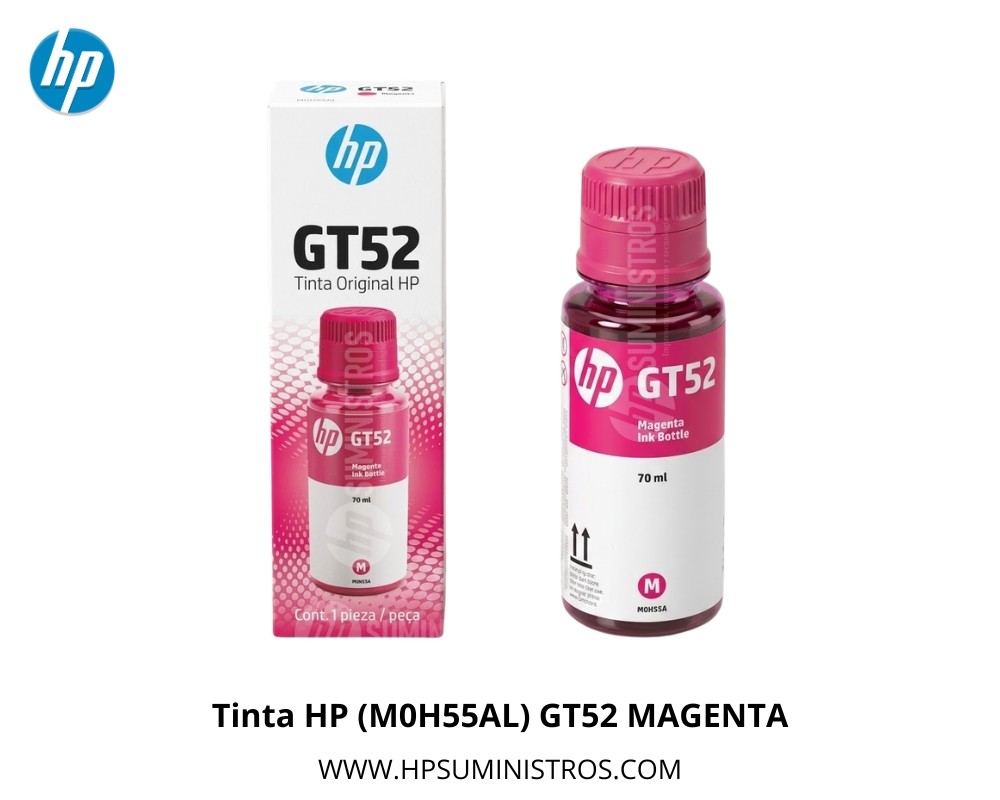 BOTELLA DE Tinta HP (M0H55AL) GT52 MAGENTA