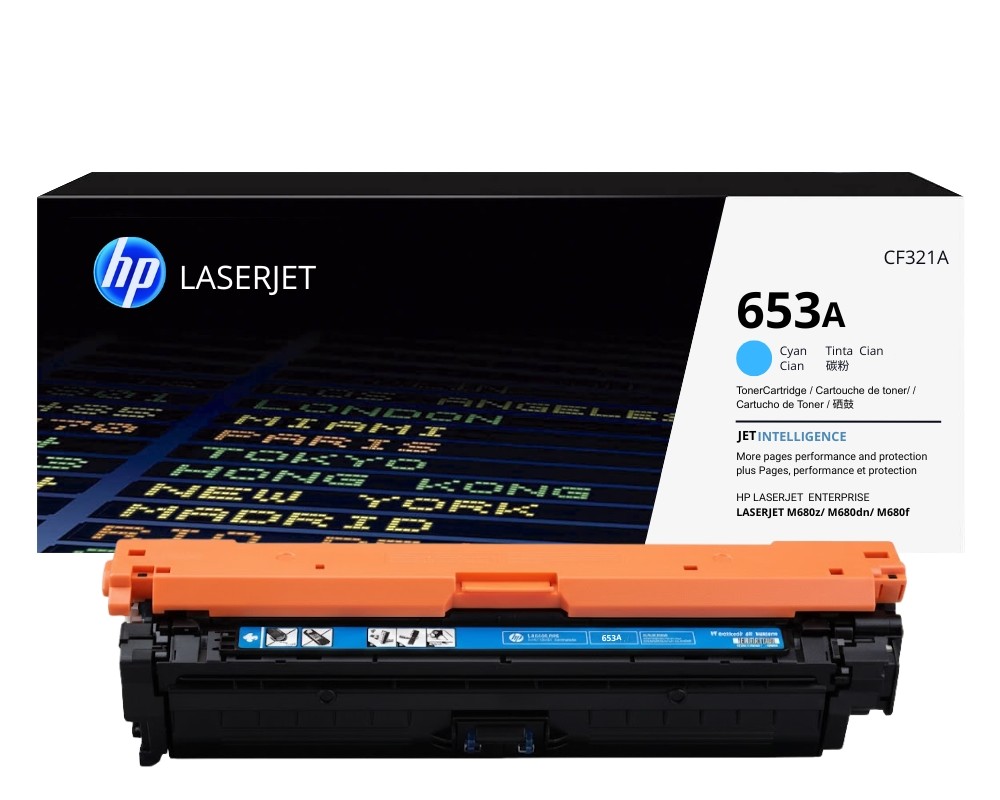 TONER HP 653A (CF321A) CYAN Original | 11,500 Páginas L.J. M651 / MFP M680