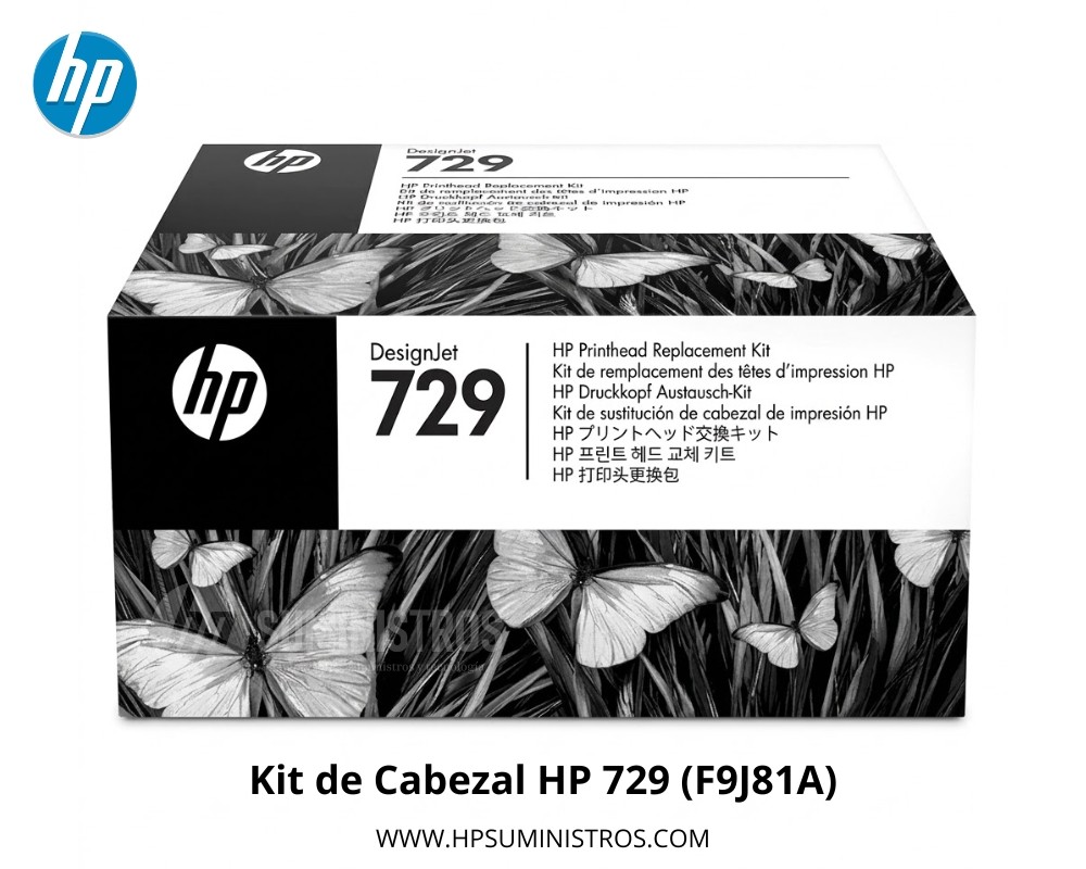 Kit de Cabezal HP 729 (F9J81A) para Plotters T730/T830.