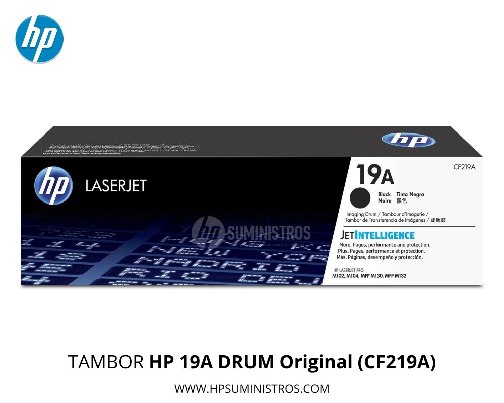TAMBOR HP 19A DRUM Original (CF219A) | 12,000 Páginas | Para LaserJet Pro M102/MFP M130